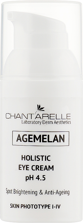 Освітлювальний омолоджувальний крем рН 4,5 для шкіри навколо очей - Chantarelle Agemelan Holistic Eye Cream pH 4.5 — фото N1