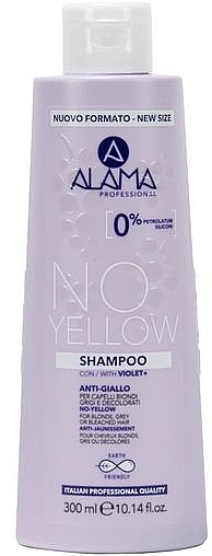 Тонувальний шампунь для світлого та фарбованого волосся - Alama No Yellow Shampoo — фото N1