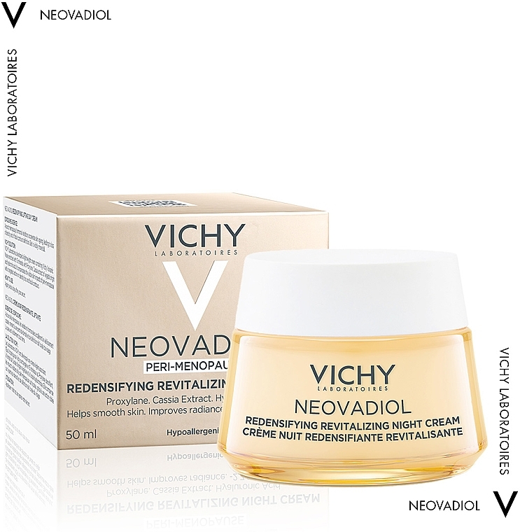 Нічний антивіковий крем з охолоджуючим ефектом для збільшення щільності та відновлення тонусу шкіри обличчя - Vichy Neovadiol Redensifying Revitalizing Night Cream — фото N2