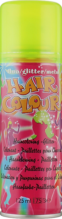 Спрей для волос с блестками, желтый - Sibel Color Hair Spray — фото N2