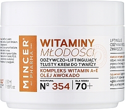 Духи, Парфюмерия, косметика Крем для лица 70+ - Mincer Pharma Witaminy № 354