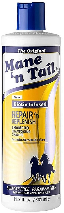 Восстанавливающий шампунь для волос с биотином - Mane 'n Tail The Original Biotin Infused Repair 'n Replenish Shampoo — фото N1