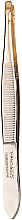 Пинцет с узким прямым наконечником, позолоченный, 8 см - Titania — фото N1