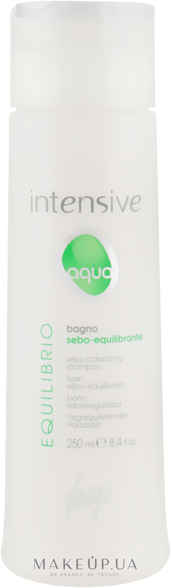 Шампунь себонормалізуючий - vitality's Intensive Aqua Equilibrio Sebo-Balancing Shampoo — фото 250ml