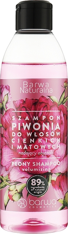Натуральный шампунь для тонких и тусклых волос "Пион" - Barwa Naturalna — фото N1