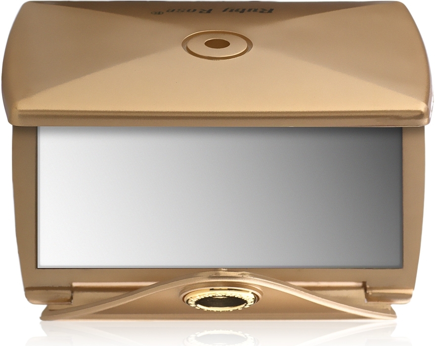 Зеркало двухстороннее конверт, золото - Ruby Rose Delux Two-Way Mirror — фото N1