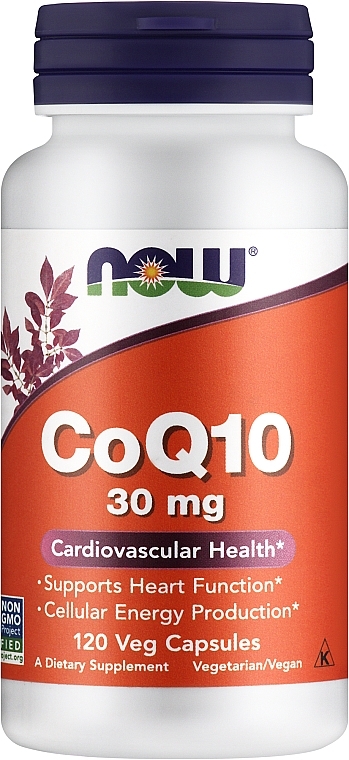 Коензим Q10, 30 мг, 120 капсул - Now Foods CoQ10 — фото N1