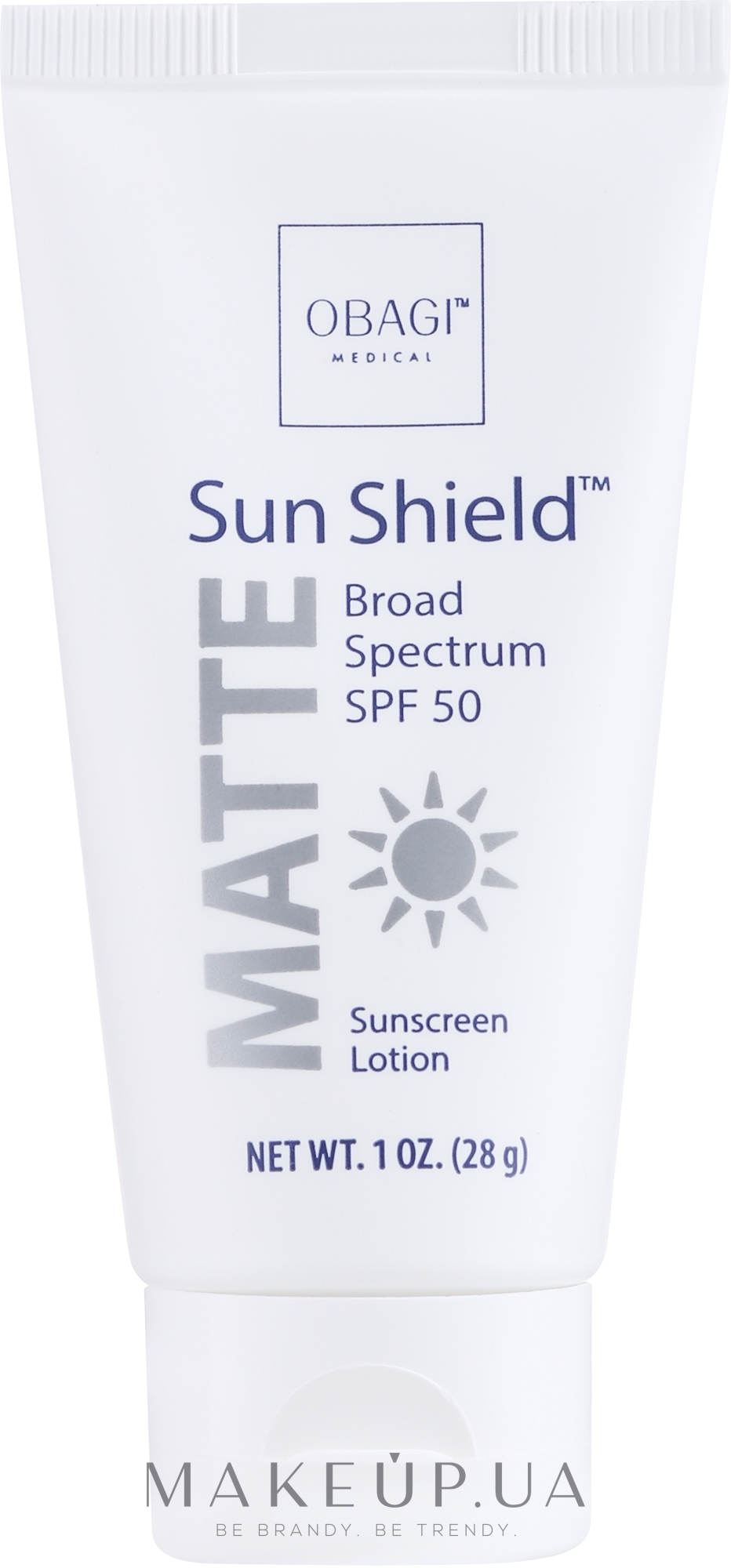 Матирующий солнцезащитный крем SPF50 - Obagi Sun Shield Matte Broad Spectrum SPF 50 Travel Size — фото 28g