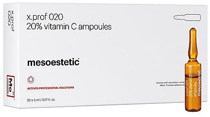 Препарат для мезотерапии на основе витамина С - Mesoestetic X.prof 020 Vitamina C 20% — фото N2