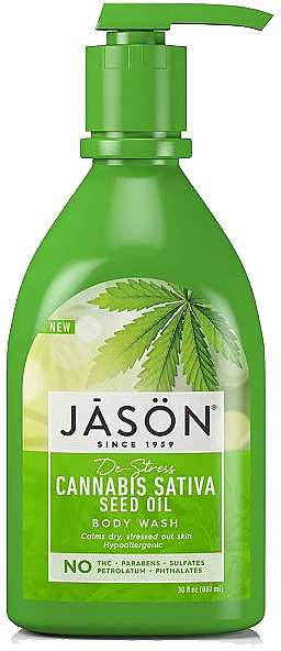Гель для душу з олією насіння конопель - Jason Natural Cosmetics Cannabis Sativa Seed Oil Body Wash — фото N1