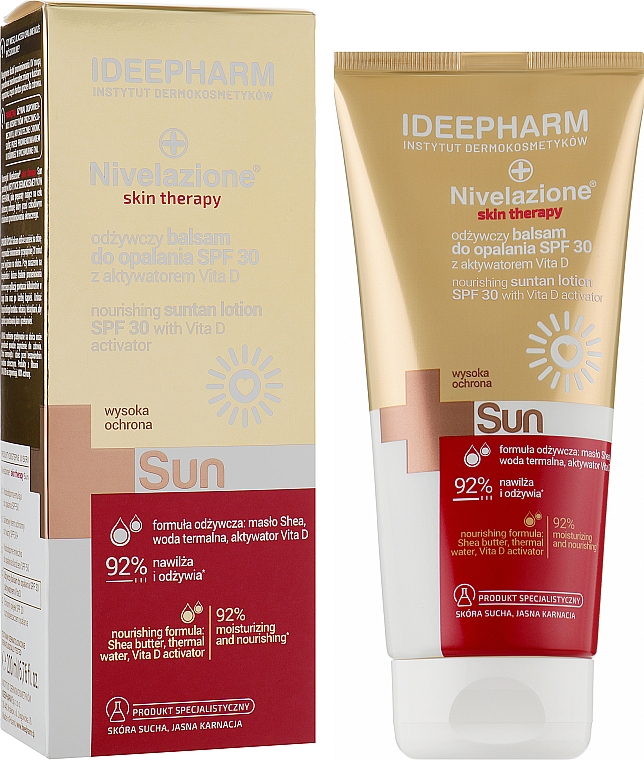 Питательный солнцезащитный лосьон - Farmona Nivelazione Skin Therapy Sun Nourishing Sunscreen Lotion SPF 30 — фото N2
