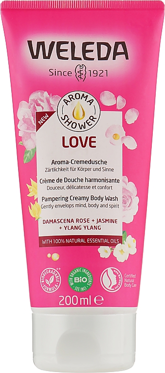 Крем-гель для душа "Арома любовь" - Weleda Aroma Love Pampering Creamy Body Wash