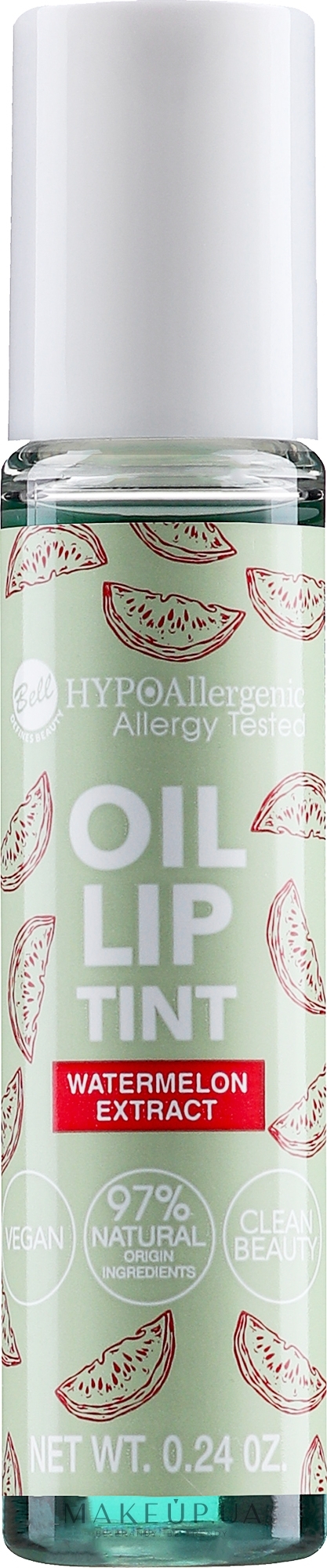 Гіпоалергенний олійний тінт для губ - Bell Hypoallergenic Oil Lip Tint Watermelon Extract — фото 7g