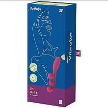 Вібратор - Satisfyer Tri Ball 1 Multi Vibrator Red — фото N1