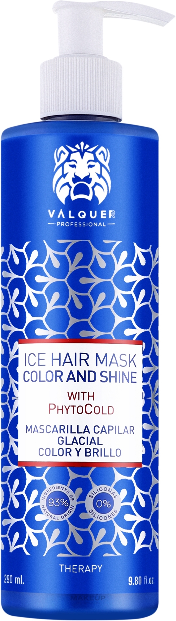 Маска для окрашенных волос - Valquer Ice Hair Mask Color And Shine — фото 290ml