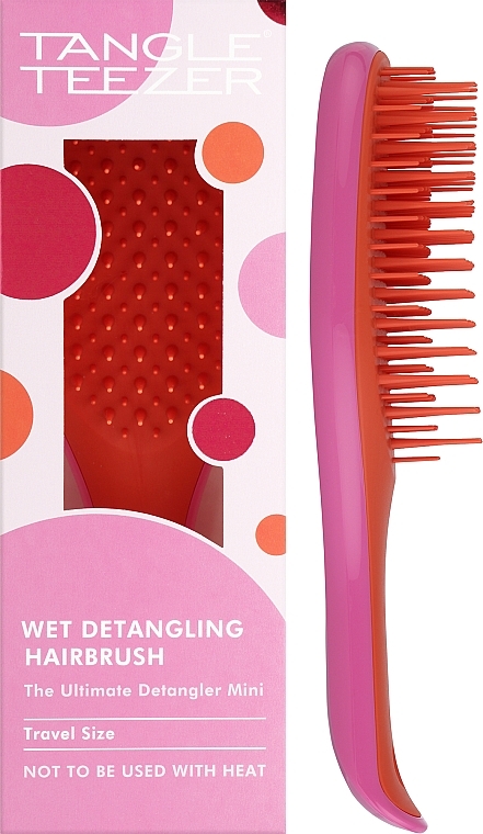 Расческа для волос, розово-оранжевая - Tangle Teezer Wet Detangler Mini Lollipop — фото N3