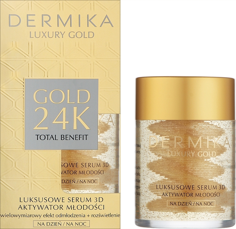 Омолаживающая сыворотка для лица - Dermika Luxury Gold 24k Total Benefit Serum — фото N2