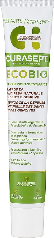 Натуральная зубная паста без фтора - Curaprox Curasept Ecobio Toothpaste — фото N1