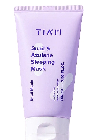 Нічна маска з екстрактом равлика і азуленом - Tiam Snail & Azulene Sleeping Mask — фото N1