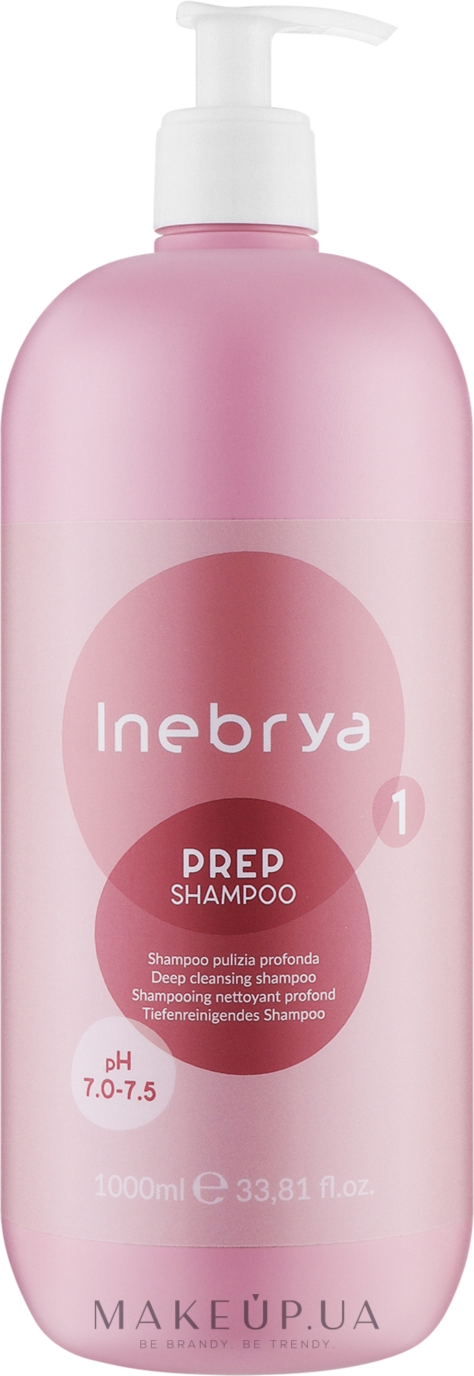 Шампунь для глубокой очистки волос - Inebrya Prep Deep Cleansing Shampoo — фото 1000ml