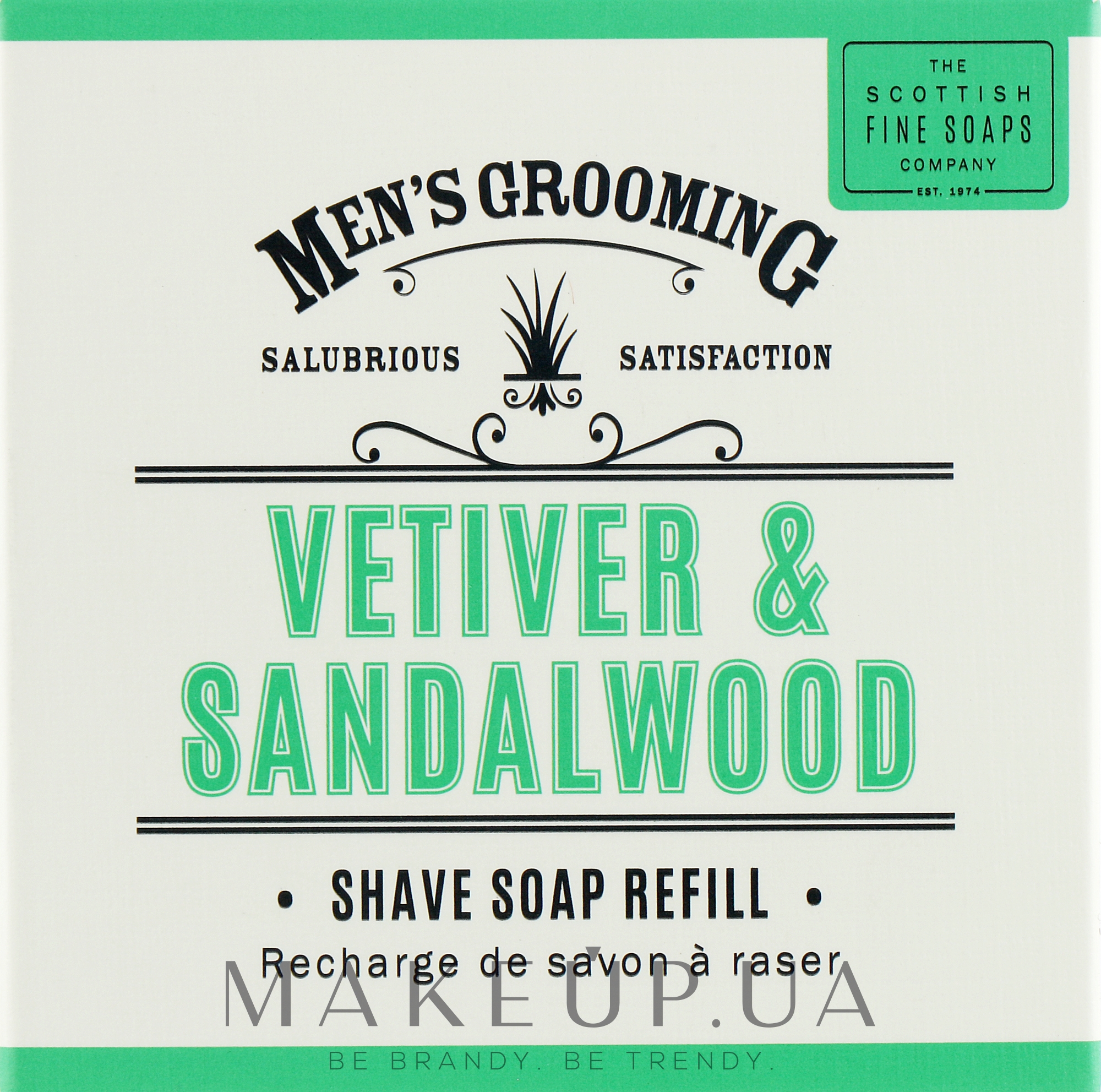 Мыло для бритья "Ветивер и сандал" - Scottish Fine Soaps Vetiver & Sandalwood Shaving Soap Refill — фото 100g