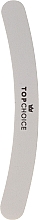 Пилочка для ногтей изогнутая двухсторонняя белая, 80/100 - Top Choice  — фото N2