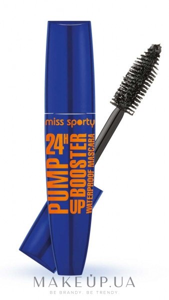 Туш для вій - Miss Sporty Pump Up Booster Waterproof Mascara — фото Black