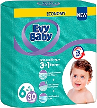 Підгузки дитячі XL, 16+ кг, 30 шт. - Evy Baby — фото N1
