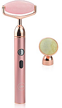 Парфумерія, косметика Ролик для обличчя й тіла, електро - ORA Crystal Electroller Device Rose Quartz & Jade 3 Piece Kit