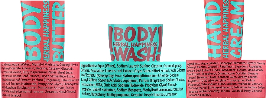 Набір - Mades Cosmetics Herbal Happiness (b/butter/200ml + h/cr/100ml + sh/gel/350ml) — фото N3