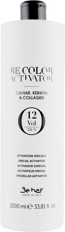 Окисник 3,6% - Be Hair Be Color Activator with Caviar Keratin and Collagen — фото N2