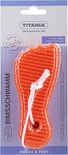 Парфумерія, косметика Пемза для ніг, помаранчева - Titania Pumice Sponge Foot