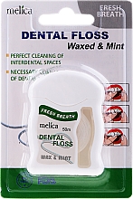 Зубная нить со вкусом мяты - Melica Organic Dental Floss Waxed & Mint  — фото N1