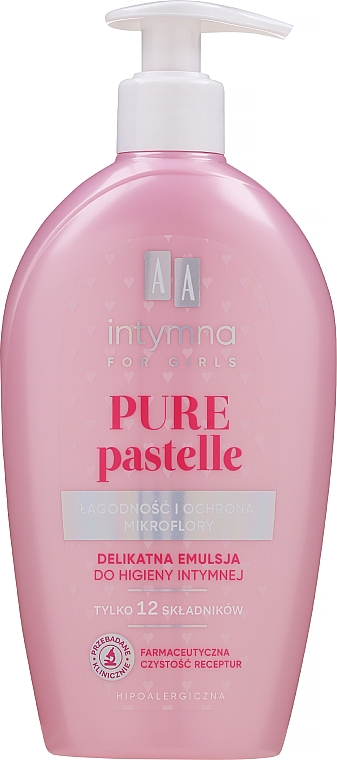 Деликатная эмульсия для интимной гигиены - AA Cosmetics Intymna Pure Pastelle For Girls — фото N2