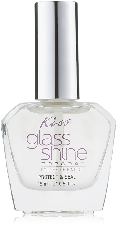 Фиксатор лака c эффектом блеска - Kiss Glass Shine — фото N1