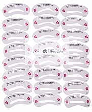 Шаблон для моделирования бровей, 24 формы - Lash Brow — фото N1