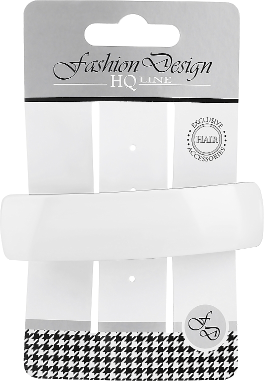 Заколка-автомат для волос "Fashion Design", 28557, белая - Top Choice Fashion Design HQ Line — фото N1