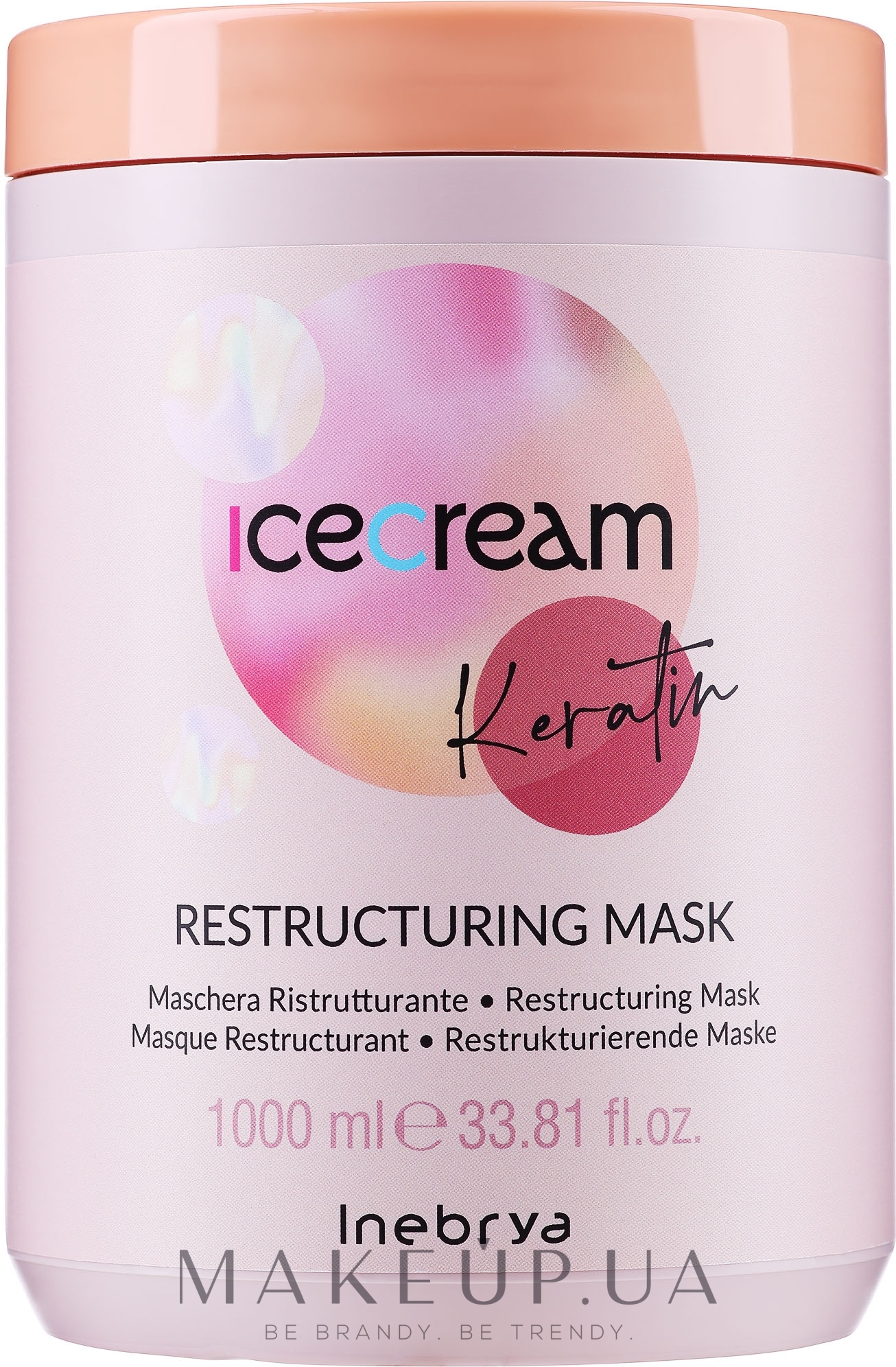 Відновлююча маска з кератином - Inebrya Ice Cream Keratin Restructuring Mask — фото 1000ml