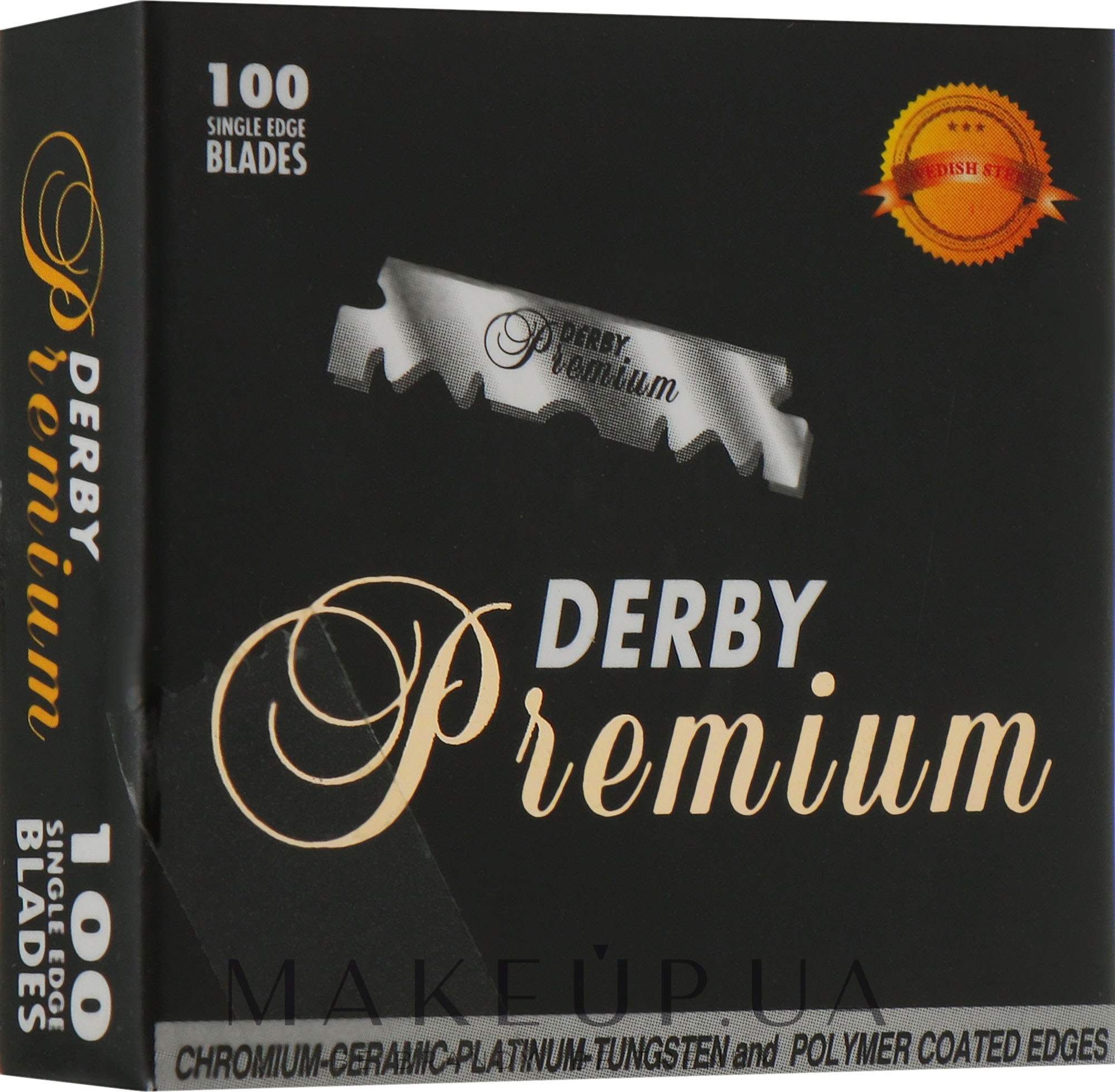 Лезвия-половинки - Derby Premium Half Blades — фото 100шт