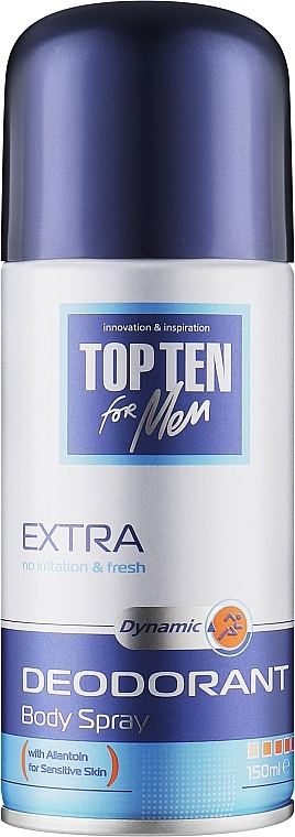Чоловічий дезодорант-спрей для чутливої шкіри - Top Ten For Men Dynamic — фото N1