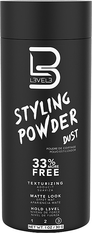 Пудра для укладки черная, сильной фиксации - Level3 Styling Powder Dust — фото N1