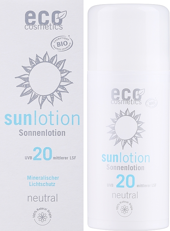 Солнцезащитный лосьон без запаха - Eco Cosmetics Sun Lotion SPF 20 — фото N2