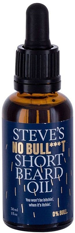 Олія для короткої бороди - Steve`s No Bull***t Beard Oil For Short Beard — фото N1