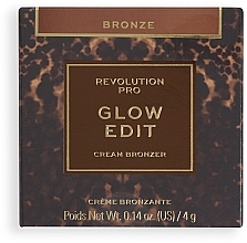 Кремовий бронзер для обличчя - Revolution Pro Glow Edit Cream Gel Bronzer — фото N2