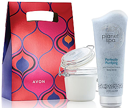 Духи, Парфюмерия, косметика Набор - Avon Planet Spa (butter/200ml + b/scrub/200ml + bag)