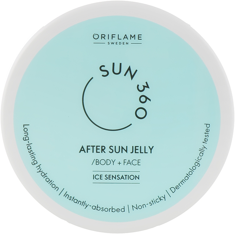 Желе для лица и тела после загара - Oriflame Sun 360 After Sun Jelly Body + Face Ice Sensation — фото N1