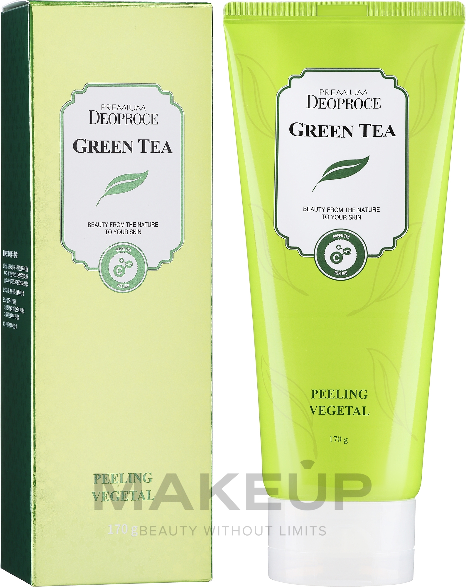 Зволожувальний пілінг для обличчя на основі зеленого чаю - Deoproce Premium Green Tea Peeling Vegetal — фото 170g