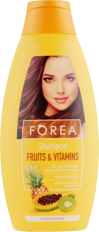 Шампунь для волосся з фруктами - Forea Fruits & Vitamins Shampoo — фото N1