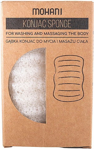 Спонж конняку для тіла - Mohani Natural Body Wash Konjac Sponge — фото N1