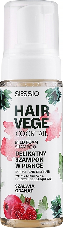 Шампунь у піні для нормальної й жирної шкіри голови - Sessio Green Therapy Mild Foam Shampoo — фото N1
